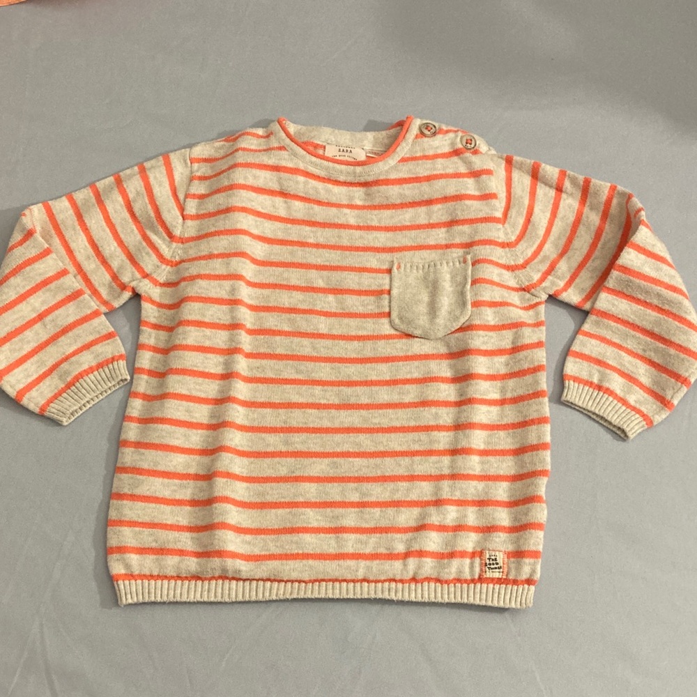 Zara Knitwear with Orange and grey Stripes